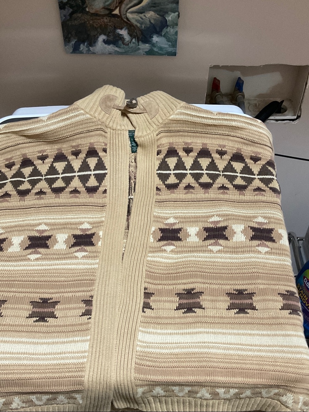 Lauren Ralph Lauren Southwestern Knit Sweater Cape